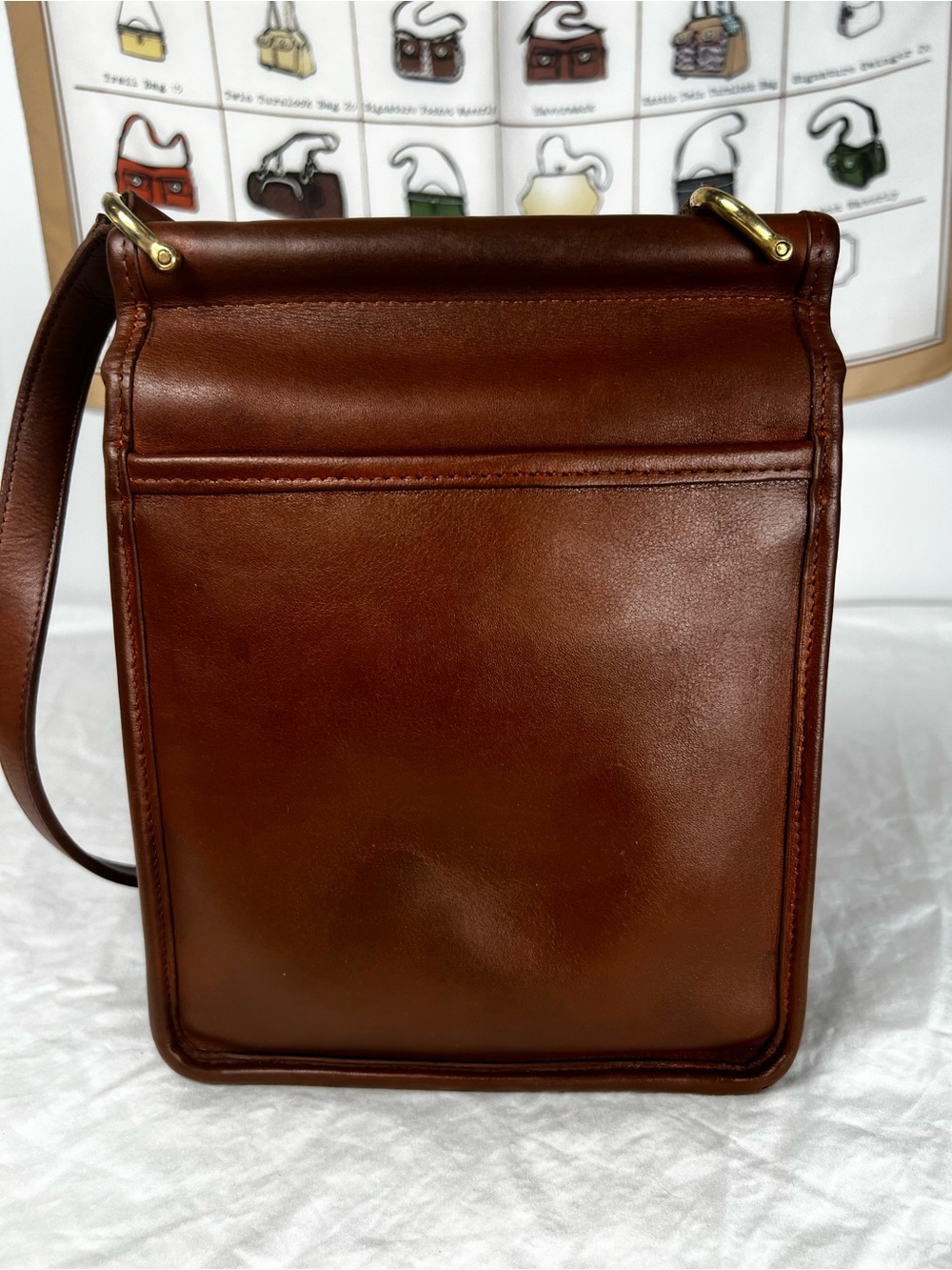 Vintage Coach Murphy Bag 9930 British Tan Leather Crossbody USA Made Pre-1994 - Picture 4 of 16